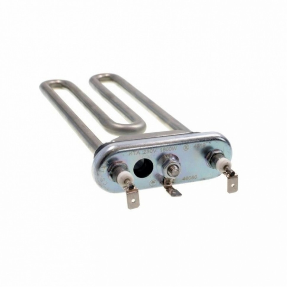 ТЭН 1600W для стиральной машины AEG, LG, Samsung с отверстием под датчик L175мм, 46050 ТЭН 1600W для стиральной машины AEG, LG, Samsung с отверстием под датчик L175мм, 46050