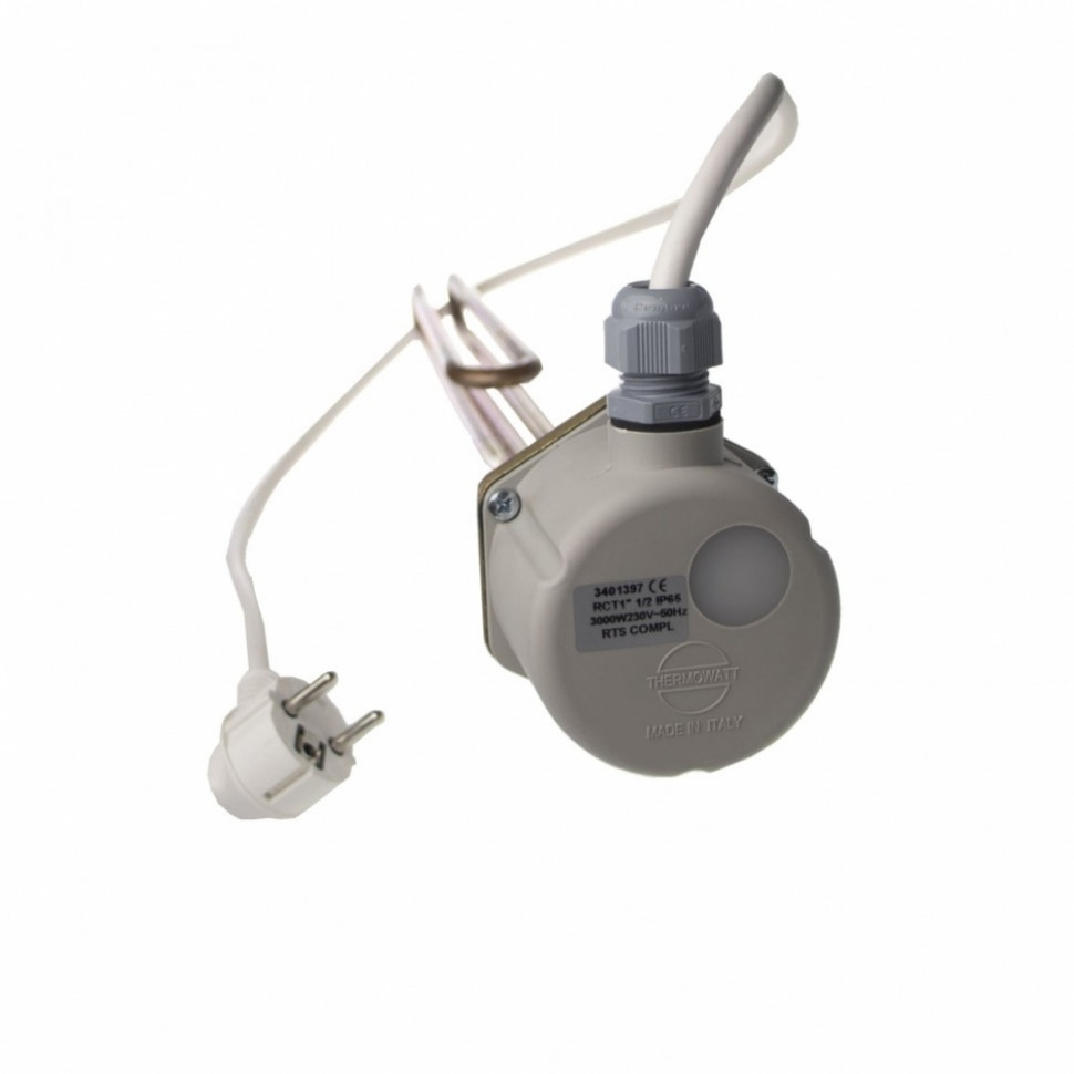 Комплект ТЭН 3кВт (3000Вт) RCT для Nibe, Baxi, Termica  резьбовой G1 1/2" + стержневой термостат + индикаторная лампа + крышка + сетевой шнур, 3401397