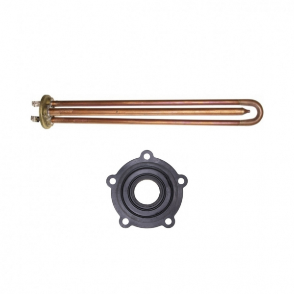 Комплект ТЭН 1,5кВт (1500Вт) RCF для водонагревателя Ariston VLS, Superlux, Simat, под анод М5, трубка под термостат 10мм + прокладка, 202152K3