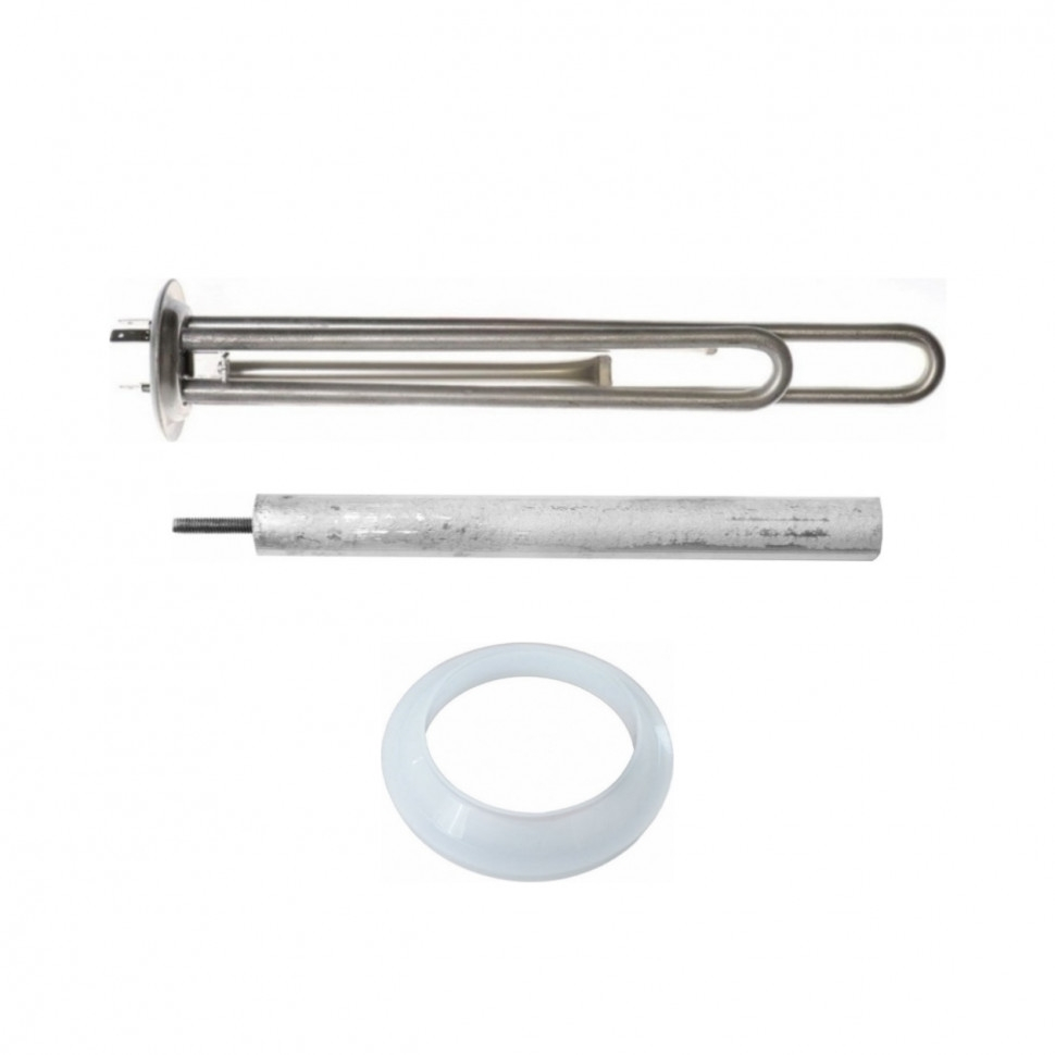 Комплект ТЭН 2кВт (2000Вт) RF для водонагревателя Thermex RZL, IS, IR, Garanterm, Electrolux EWH,  под анод М4, нерж., PREMIUM + прокладка + анод, 50042K